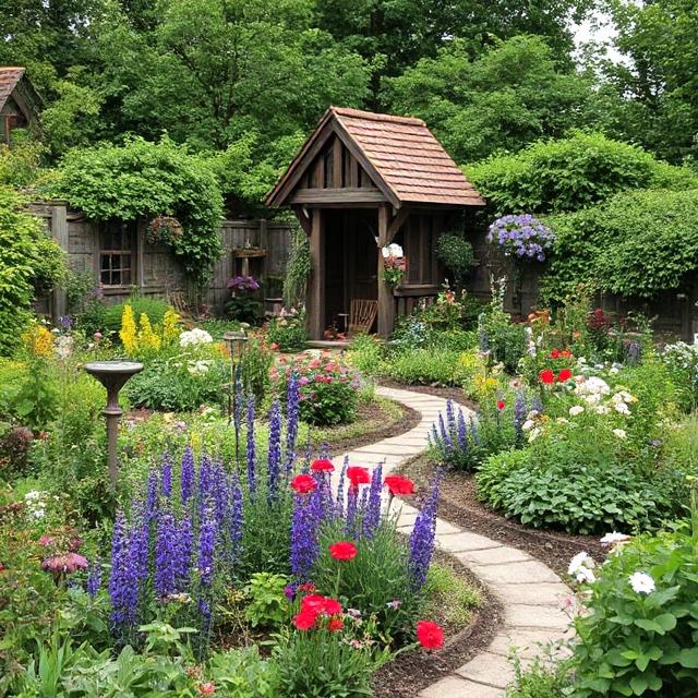 עיצוב גינה כפרית